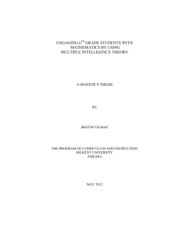 engaging 6 grade students with mathematics by using multiple