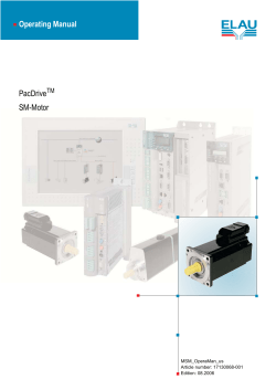 PacDrive SM-Motor Operating Manual