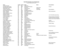 Commencement Tentative List to Post