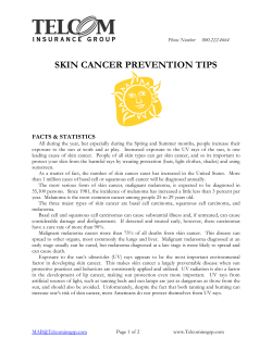 SKIN CANCER PREVENTION TIPS