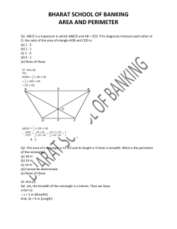 Area and Perimeter-1 - Bharat School Of Banking