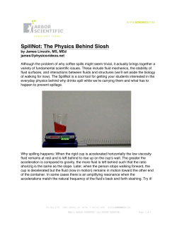 SpillNot: The Physics Behind Slosh