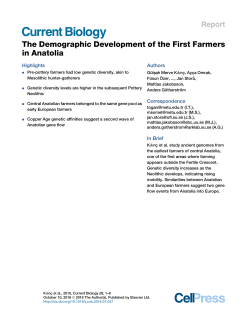The Demographic Development of the First Farmers in Anatolia