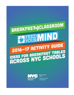 Breakfast in the Classroom Activity Guide