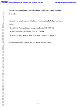 1 Pathogenesis, parasitism and mutualism in the trophic space of