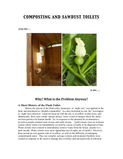 COMPOSTING AND SAWDUST TOILETS