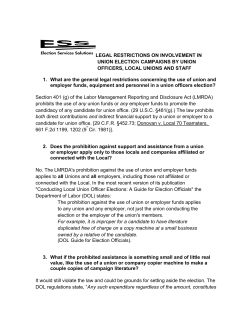 Legal restrictions on union campaigning and