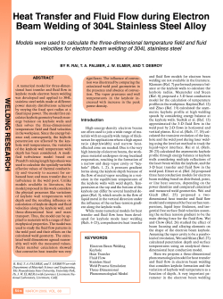Heat Transfer and Fluid Flow during Electron Beam Welding of 304L