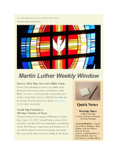 Martin Luther Weekly Window