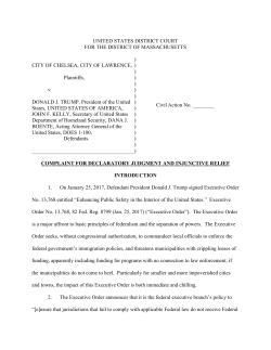 UNITED STATES DISTRICT COURT FOR THE DISTRICT OF