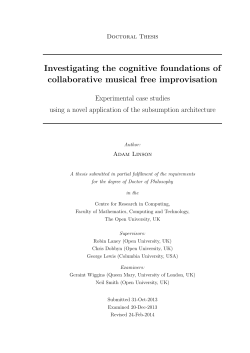 Investigating the cognitive foundations of collaborative musical free