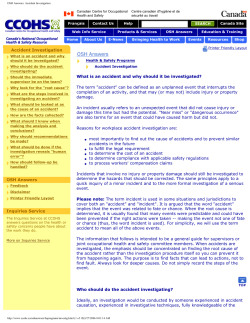 OSH Answers: Accident Investigation