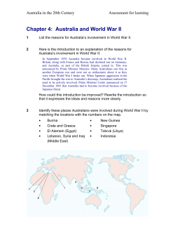 Chapter 4: Australia and World War II
