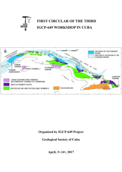 FIRST CIRCULAR OF THE THIRD IGCP