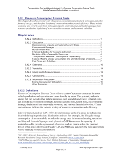 5.12 Resource Consumption External Costs Chapter