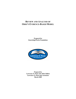 review and analysis of ohio`s evidence-based model