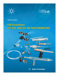 FOR PerkinElmer ICP-OES AND ICP-MS SPECTROMETERS