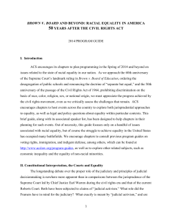 brown v. board and beyond: racial equality in america 50 years after