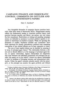 Campaign Finance and Democratic Control