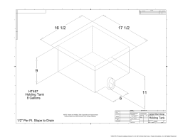 1/2" Per Ft. Slope to Drain HT487 Holding Tank 8 Gallons