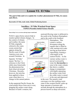 Satellite Oceanography VI: El Nino