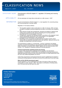 March 8, 2007 No. 07/2007 STATUTORY ALERT Amendments to