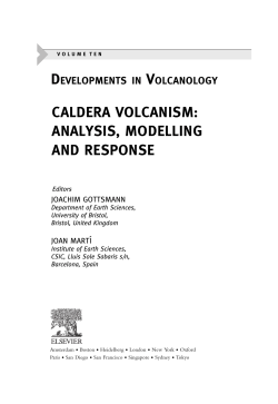 caldera volcanism: analysis, modelling and