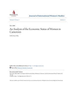 An Analysis of the Economic Status of Women in Cameroon