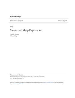 Nurses and Sleep Deprivation - SPARK: Scholarship at Parkland