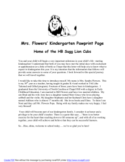 Mrs. Flowers` Kindergarten Pawprint Page