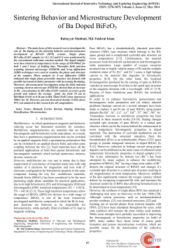 Sintering Behavior and Microstructure Development of Ba Doped