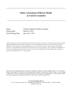 PDF - Cosmetic Ingredient Review
