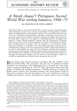 Portuguese Second World War sterling balances, 1940&ndash;731