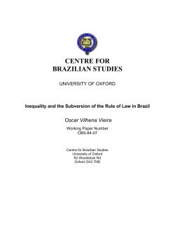 centre for brazilian studies - Latin American Centre