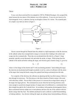 Physics 42, Fall 1996 Lab 2 - Moseley`s Law