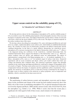 Upper ocean control on the solubility pump of CO2