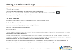 Getting Started Apps for Android