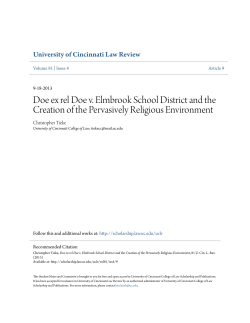 Doe ex rel Doe v. Elmbrook School District and the Creation of the