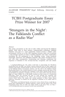 The Falklands Conflict as a Radio War