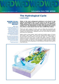 The Hydrological Cycle overview - Potsdam Institute for Climate