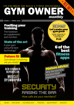 Security - Gym Owner Monthly magazine