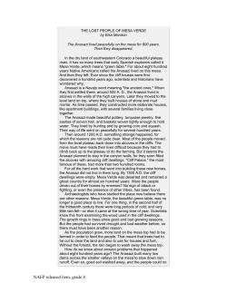 THE LOST PEOPLE OF MESA VERDE