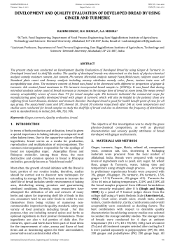 development and quality evaluation of developed bread by using