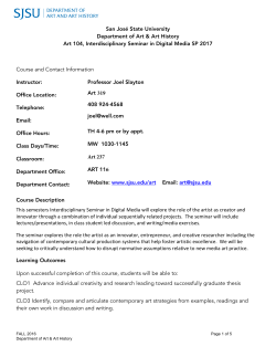 ART 104, Sec 01, Slayton Joel Spring 2017