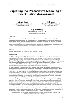 Exploring the Prescriptive Modeling of Fire Situation