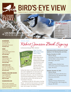 November/December 2015 - All Seasons Wild Bird Store