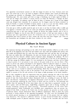 Physical culture in ancient Egypt.