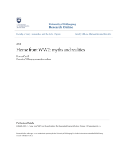 Home front WW2: myths and realities - Research Online
