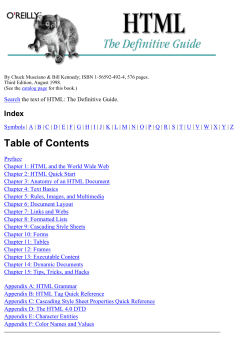 HTML: The Definitive Guide