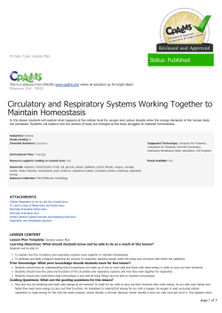 Circulatory and Respiratory Systems Working Together to